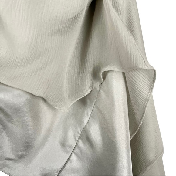 INGMA MELERO Silk Crepe Halter Lace Evening Maxi Gown - Picture 14 of 16